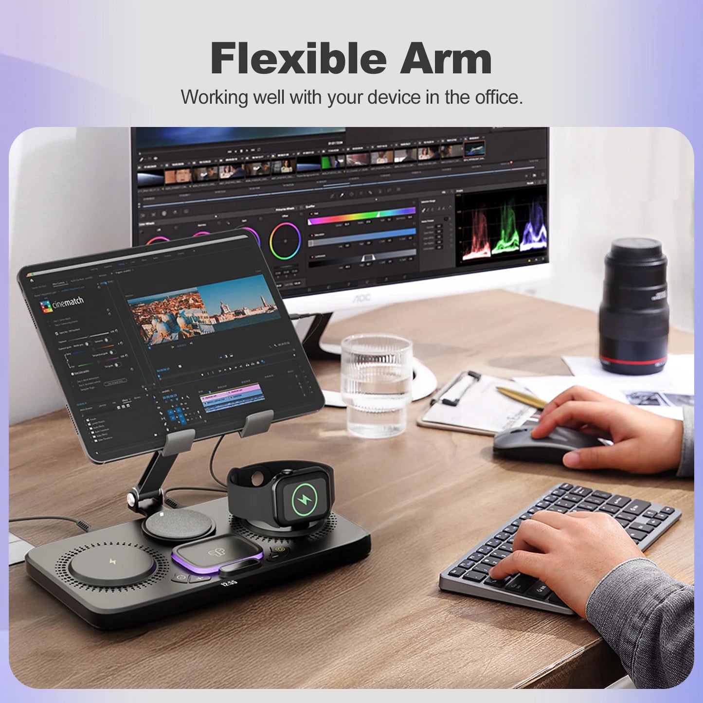 7 in 1 Wireless Chargers Station Magnetic 15W Fast Charg Foldable Multiple Devices for iPhone 17 16 15 14 13 Apple Watch Airpods