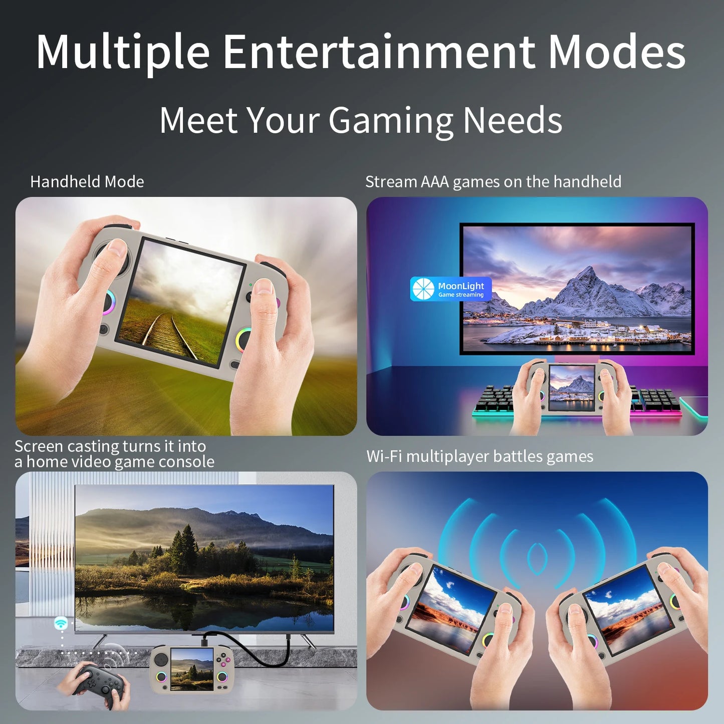 Retro Handheld Game Console 64-bit 5000 Video Games Supports WIFI Bluetooth