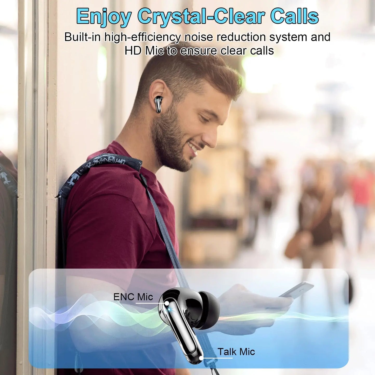 Wireless Headphones,Bluetooth 5.3 Stereo Earphones