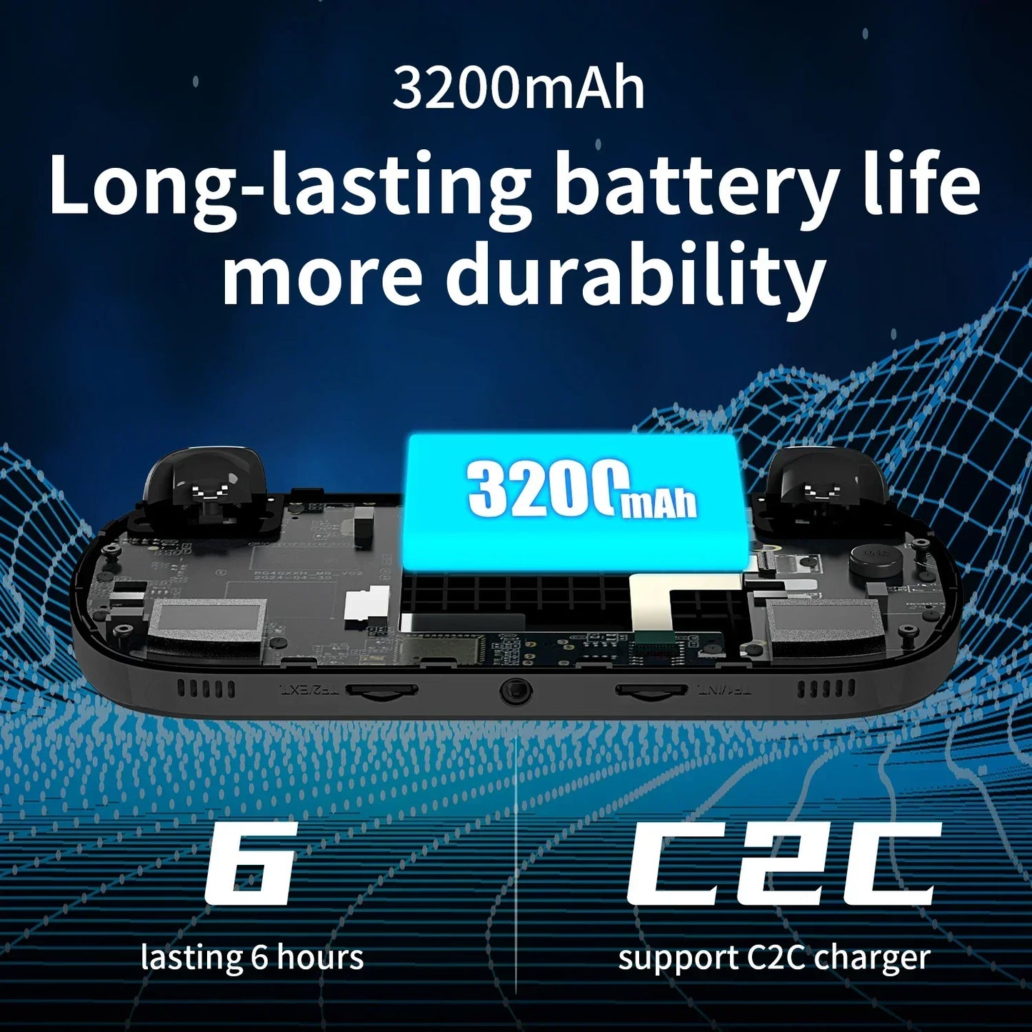 Handheld Game Console 4'' Screen Linux System Joystick Lighting Effect