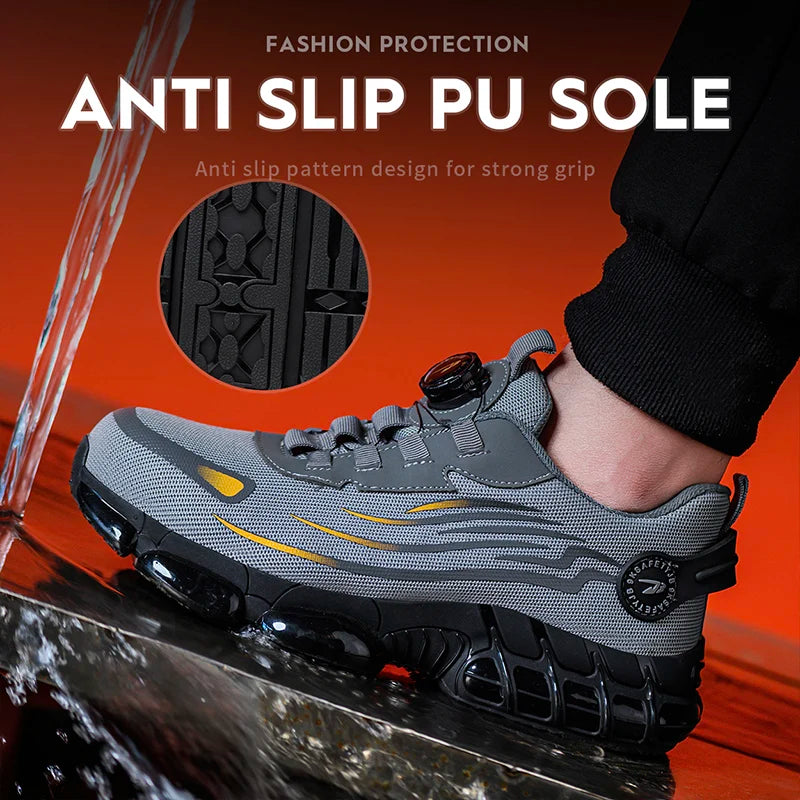 Breathable lace-free soft sole comfortable anti-smash anti-puncture labour