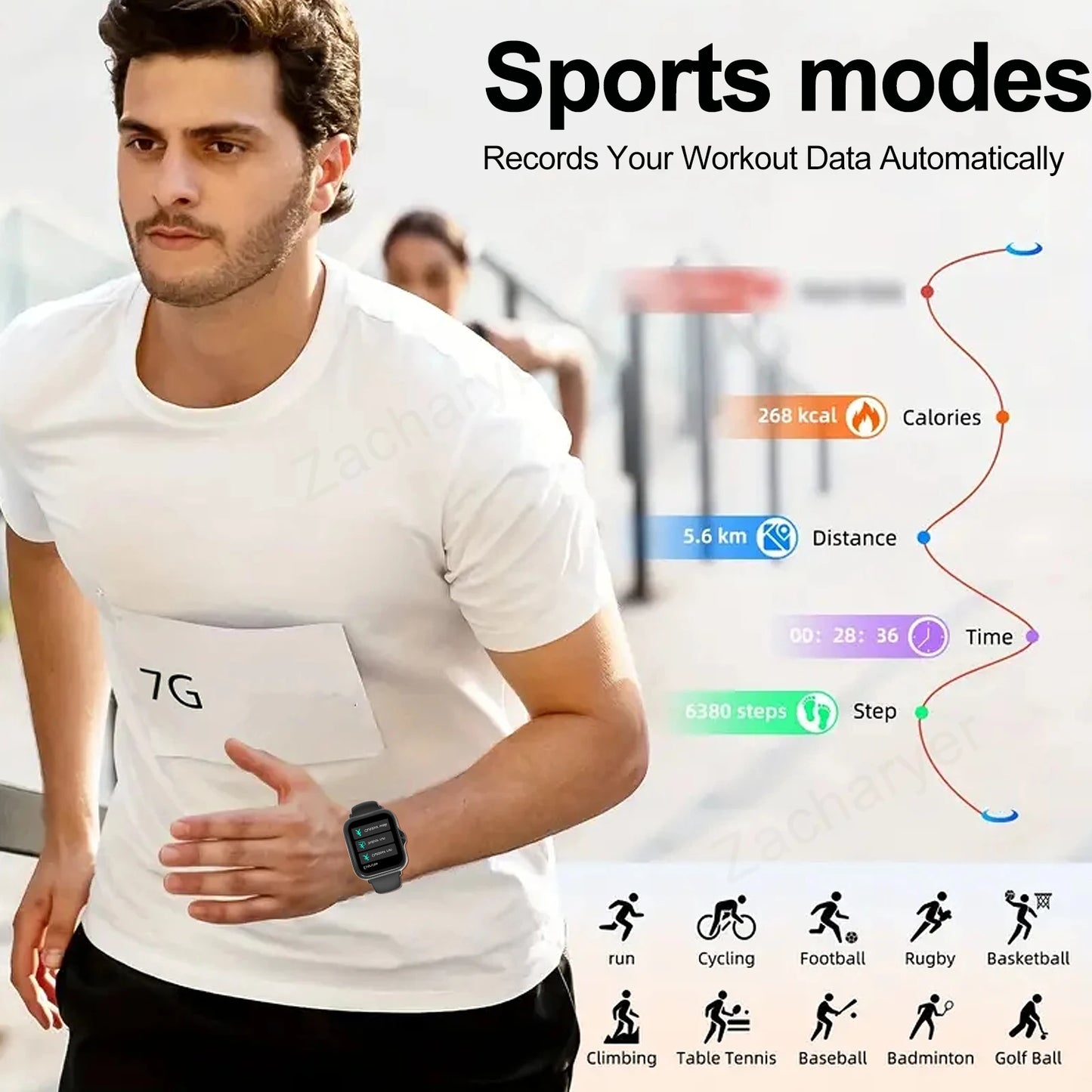 Sports Watches Smartwatch Bluetooth Call Touch Dial for Android