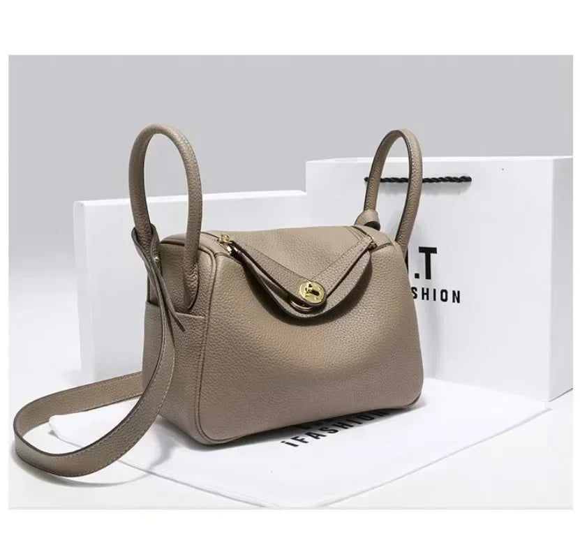 Genuine Leather Lady Lindi Bag Large Shoulder Bag for Women Cute Ladies