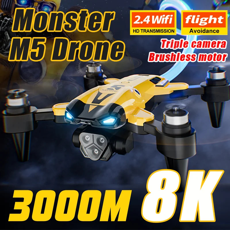 New M5 Max Drone 8K Professinal 4K HD Camera Wide Angle Optical Flow