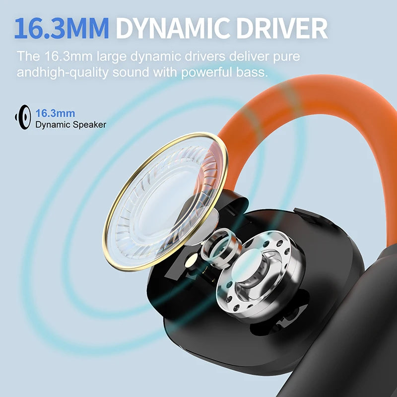 True Open Ear earbuds Wireless Headphones with Enhanced Sound,Lightweight