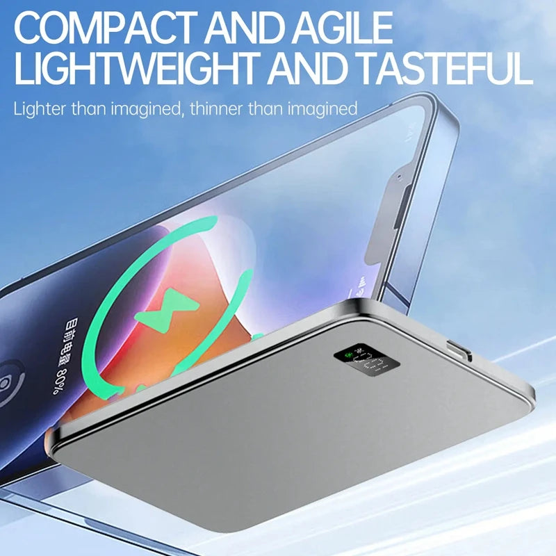 Xiaomi 50000mAh 3C Certification Thin Power Bank Ultra For MagSafe Magnetic Wireless Fast Charging Portable Battery Display