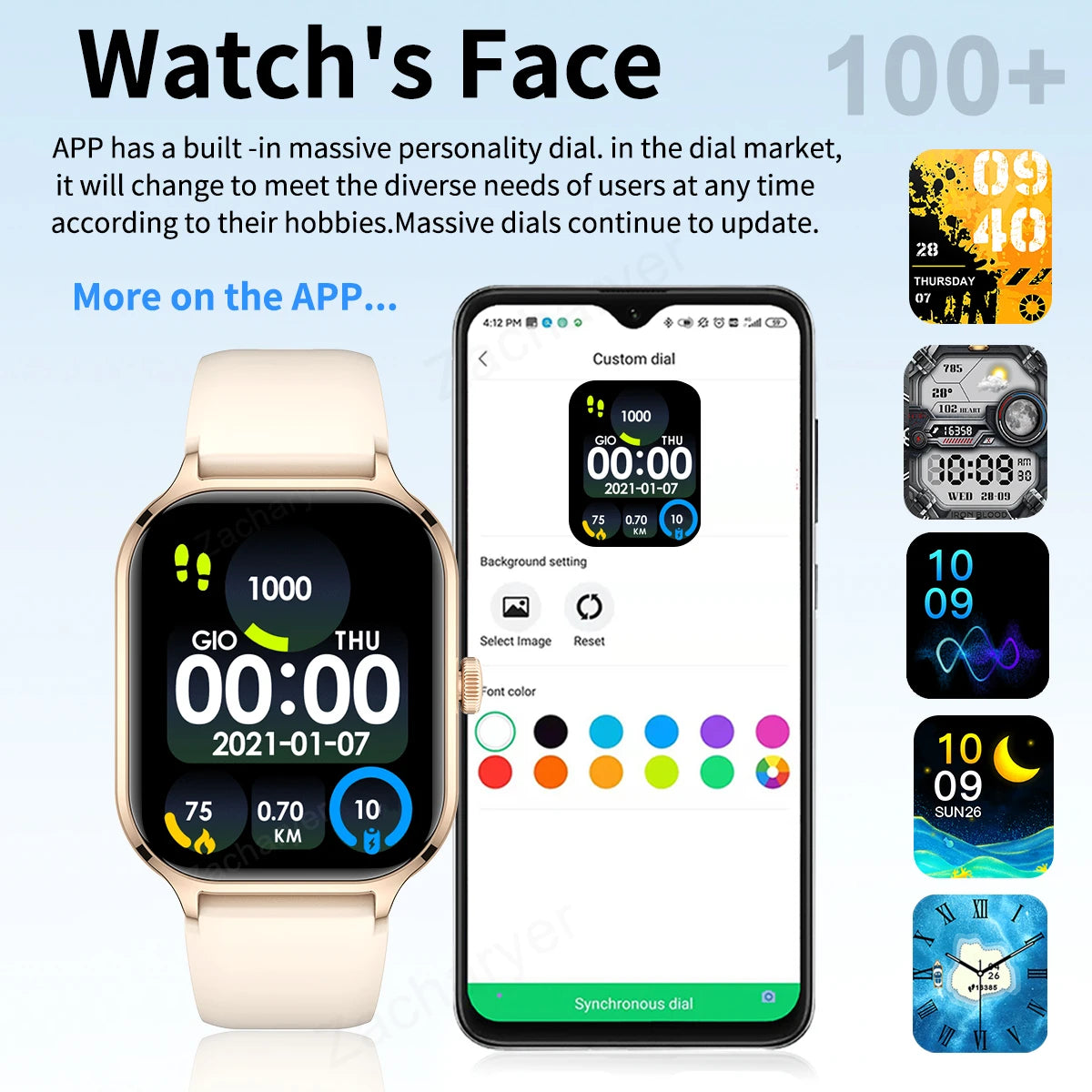 2025 Smart Watch, Wireless Dialing, Multiple Sport Modes, Various App