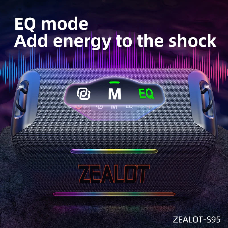 120W Waterproof Portable Loud Bluetooth Speaker, Wireless Outdoor Boombox