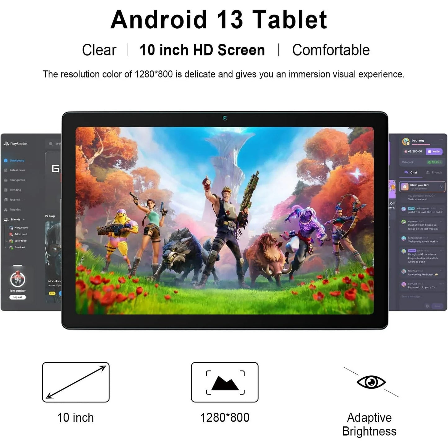 10.1 inch Tablet, 6GB(4+2) RAM, 64GB ROM, 128GB Expand,