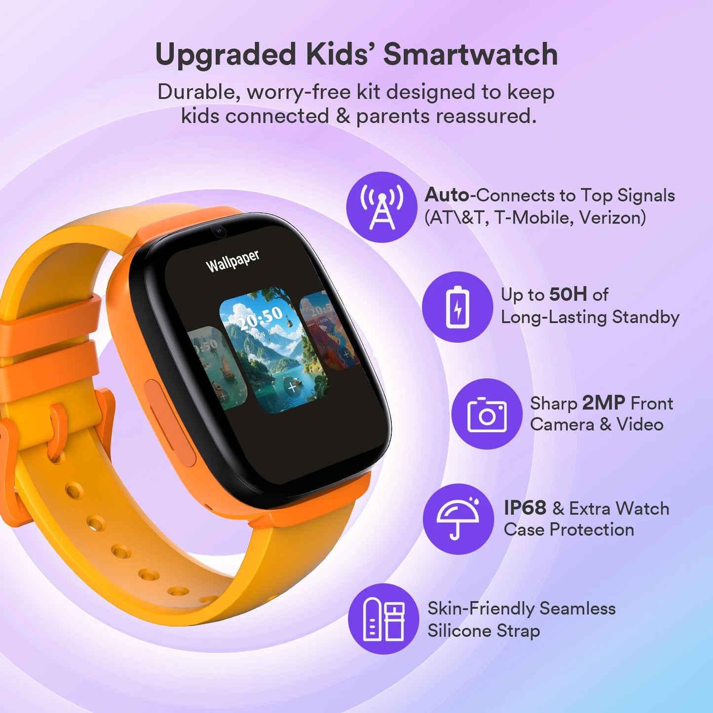 4G Kids Smart Watch with SIM Card GPS Tracker, Video Call,  Parental Control, Waterproof Gift for Boys and Girls