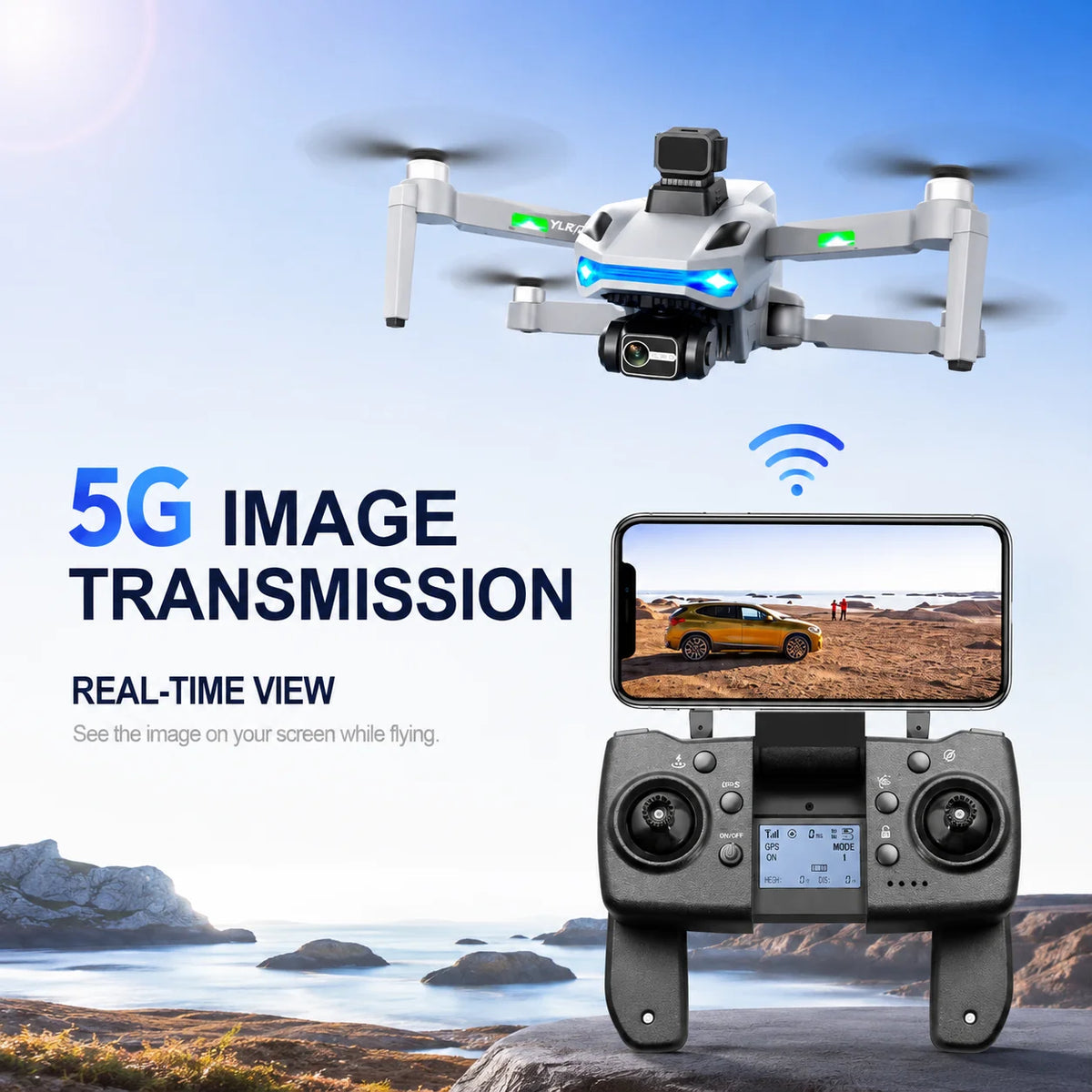 ZNLYRION S135 Drone with GPS Auto Return 8K HD Camera 360° Obstacle Avoidance, 5G WIFI FPV  Brushless Motor