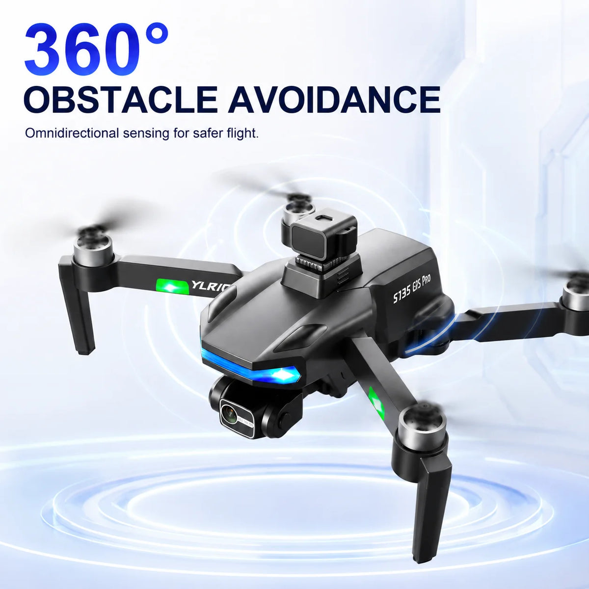ZNLYRION S135 Drone with GPS Auto Return 8K HD Camera 360° Obstacle Avoidance, 5G WIFI FPV  Brushless Motor