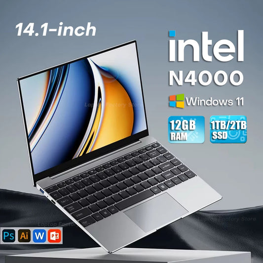 2025 Laptop Computer Windows 11 Notebook 14.1 Inch Intel Celeron