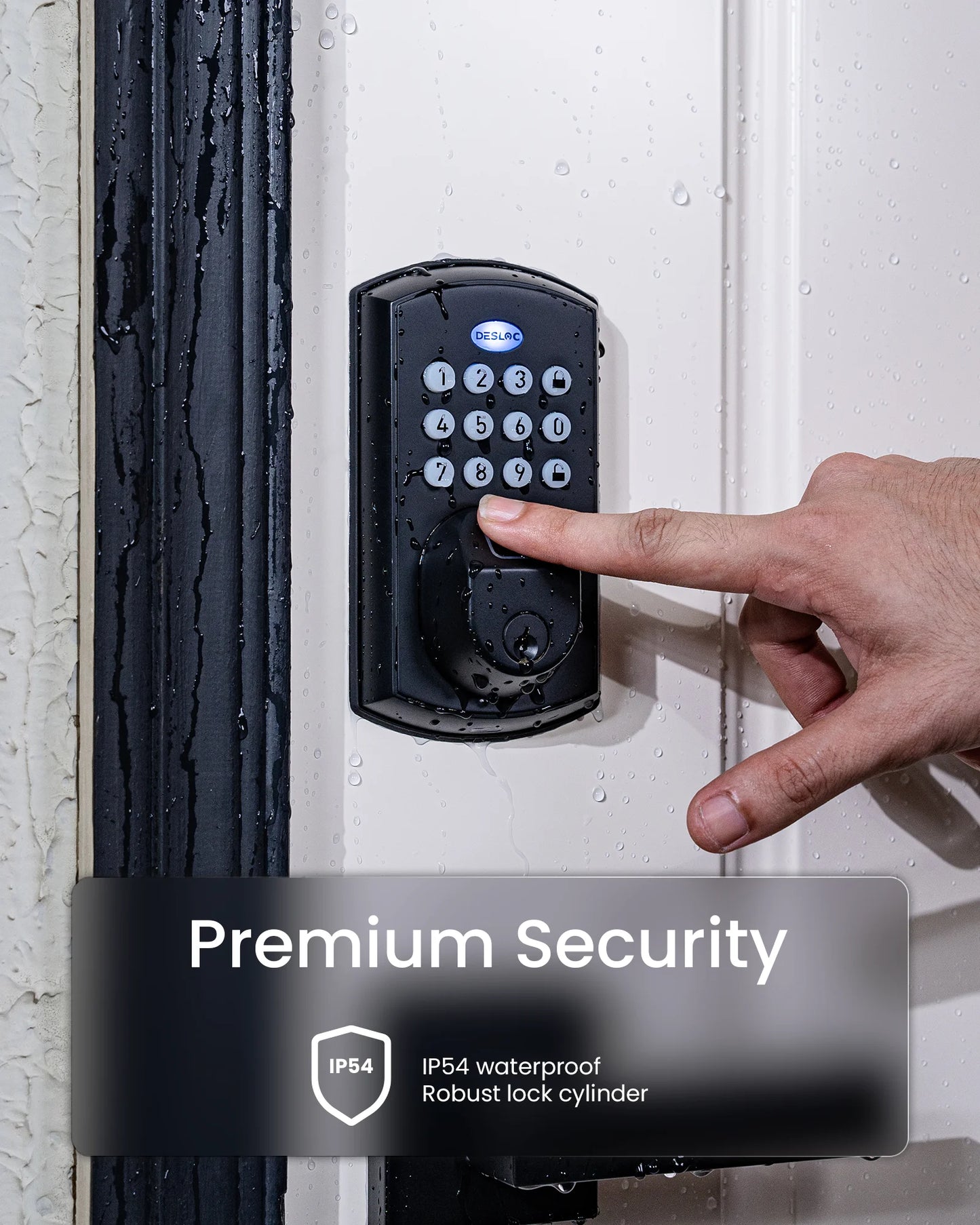 Keyless Entry Door Lock, Keypad Fingerprint Smart Lock Deadbolt for Front Door, Easy Installation,