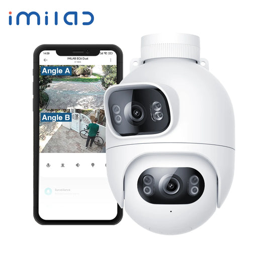 Outdoor Surveillance Camera Dual Lens 360°Colour Night Vision WiFi/LAN