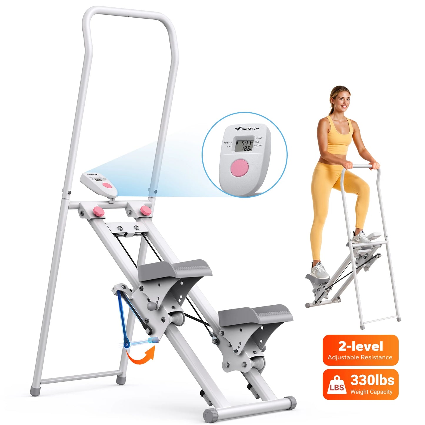 MERACH Stair Stepper for Home Gym Exercise New Version Vertical Climber Machine Full-Body Workout