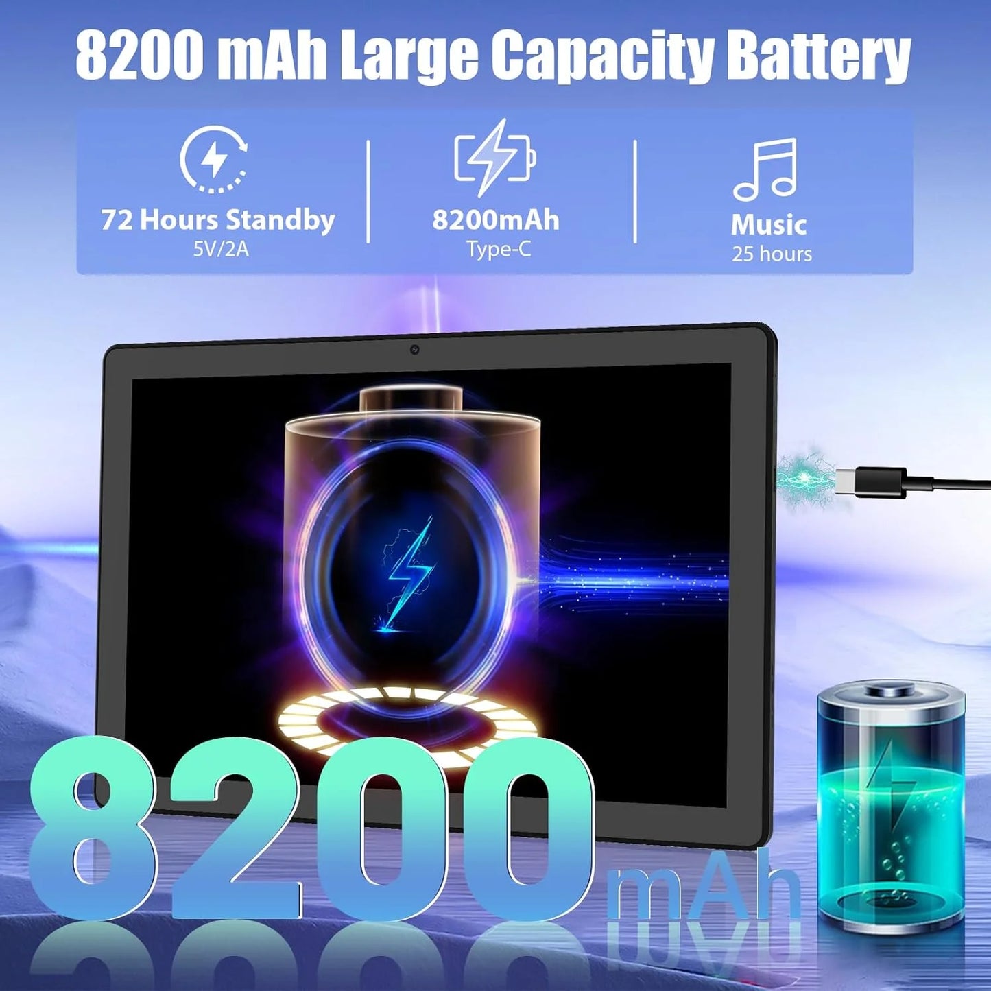 BESTSKI 11 inch Tablet Android 14GB RAM+64GB ROM