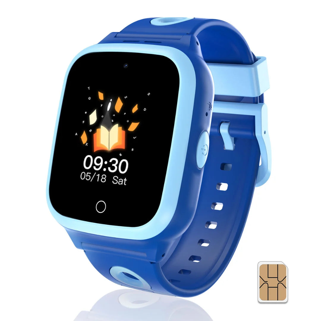 4G Smart Watch for Kids, with 30-Day Free Unlimited Plan, Video Call, Voice Chat, GPS,