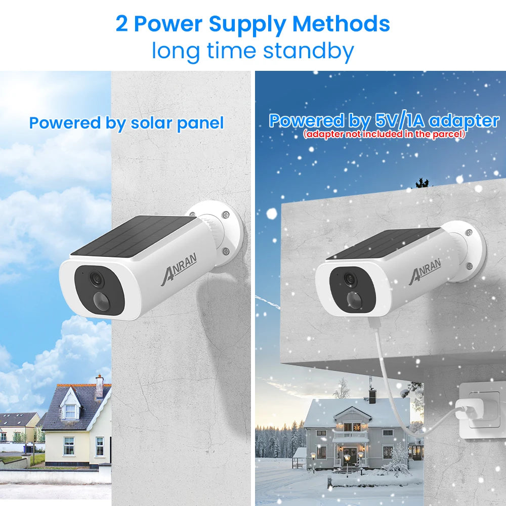 2/3/4 PCS Outdoor Wireless WIFI Camera 2.4G 3MP Battery Solar Security Camera