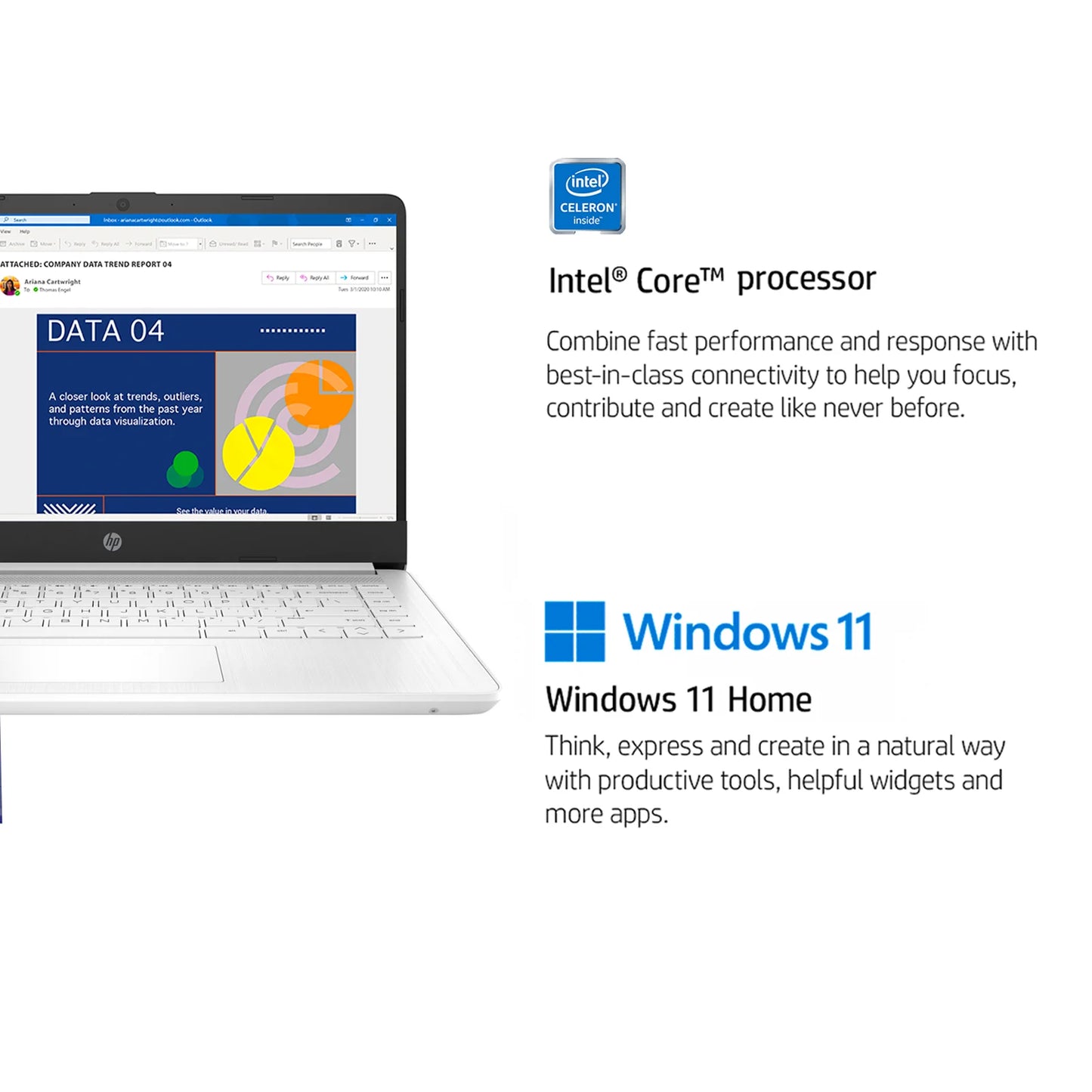 HP Newest 14" Business Laptop,Intel Celeron N4120,Up to 16GB RAM,320GB