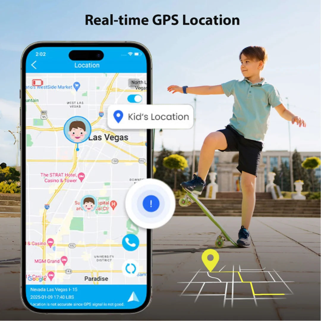 4G Smart Watch for Kids, with 30-Day Free Unlimited Plan, Video Call, Voice Chat, GPS,
