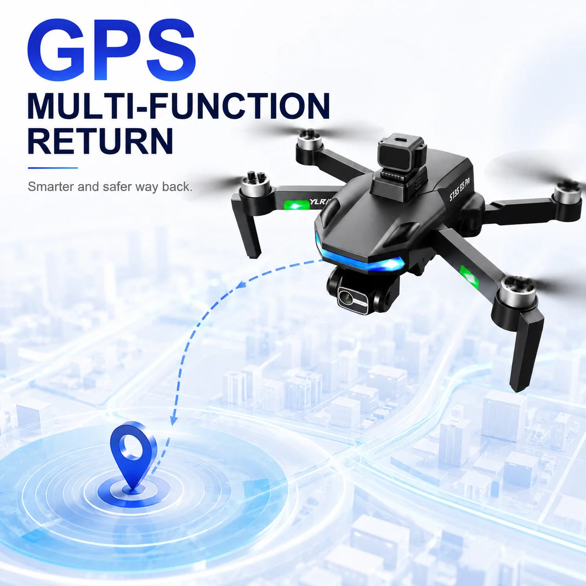 ZNLYRION S135 Drone with GPS Auto Return 8K HD Camera 360° Obstacle Avoidance, 5G WIFI FPV  Brushless Motor