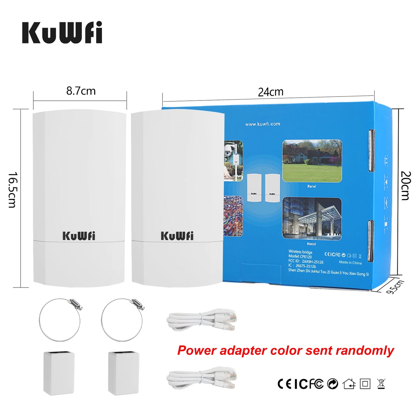 Outdoor WiFi Bridge Wireless Router Repeater Signal Amplifier