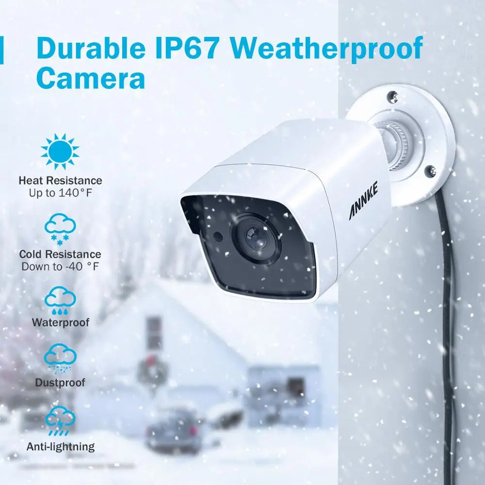 4X Ultra HD 5MP TVI CCTV Camera Outdoor Weatherproof White Security Surveillance System