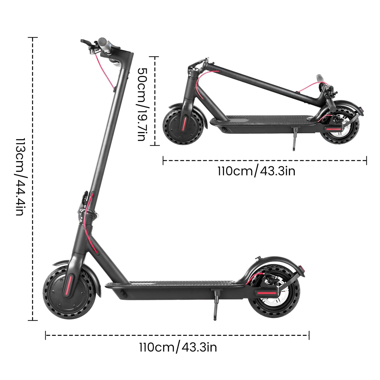Mini Electric Scooter Smart APP  8.5inch tire Foldable E Scooter Long Range Electric Scooters for Commuters