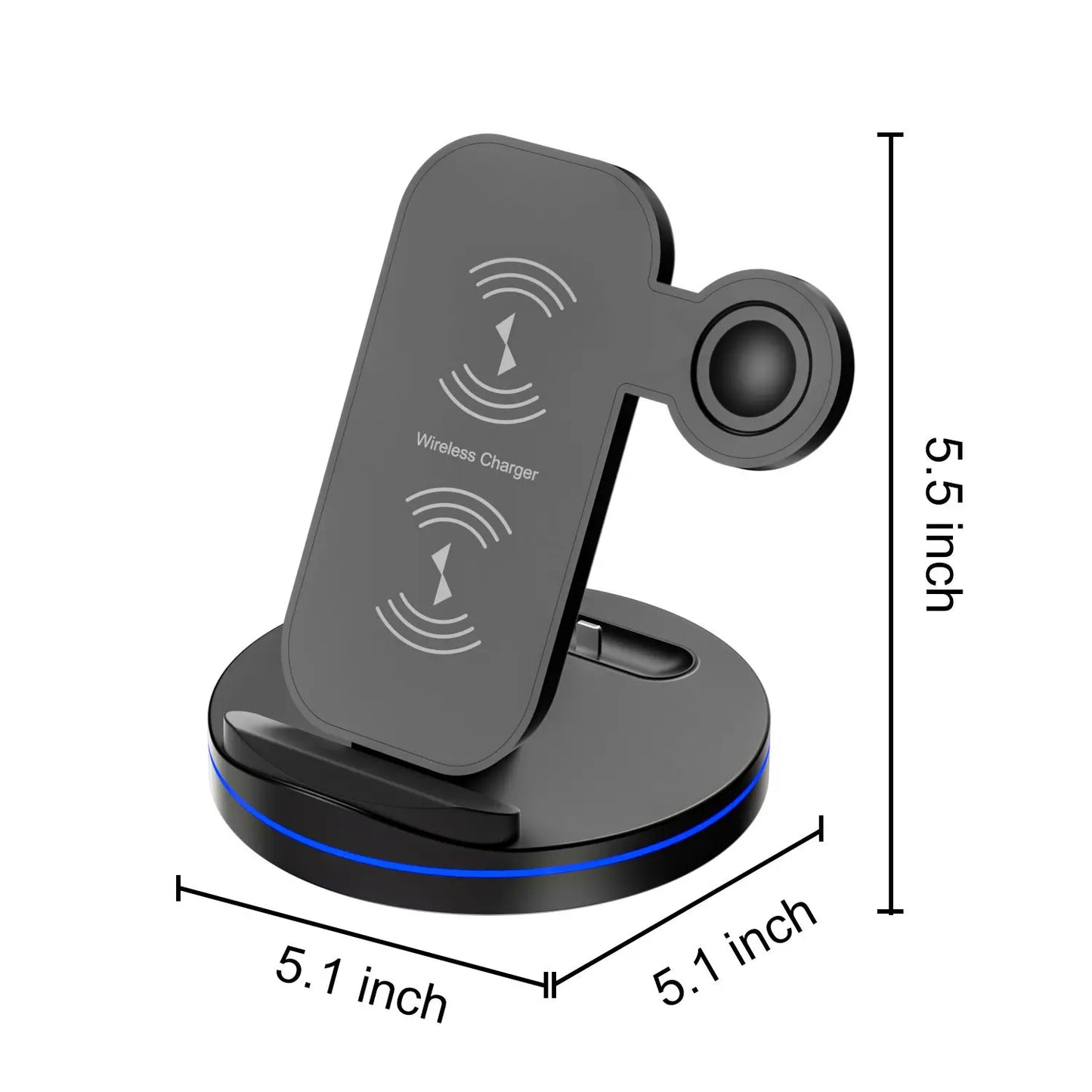 Charging Station for Multiple Devices,3 in 1 Fast Wireless Charging Stand Dock for iPhone 14/13/12/11/Pro/Max/XS/XR/X/8/Plus, fo