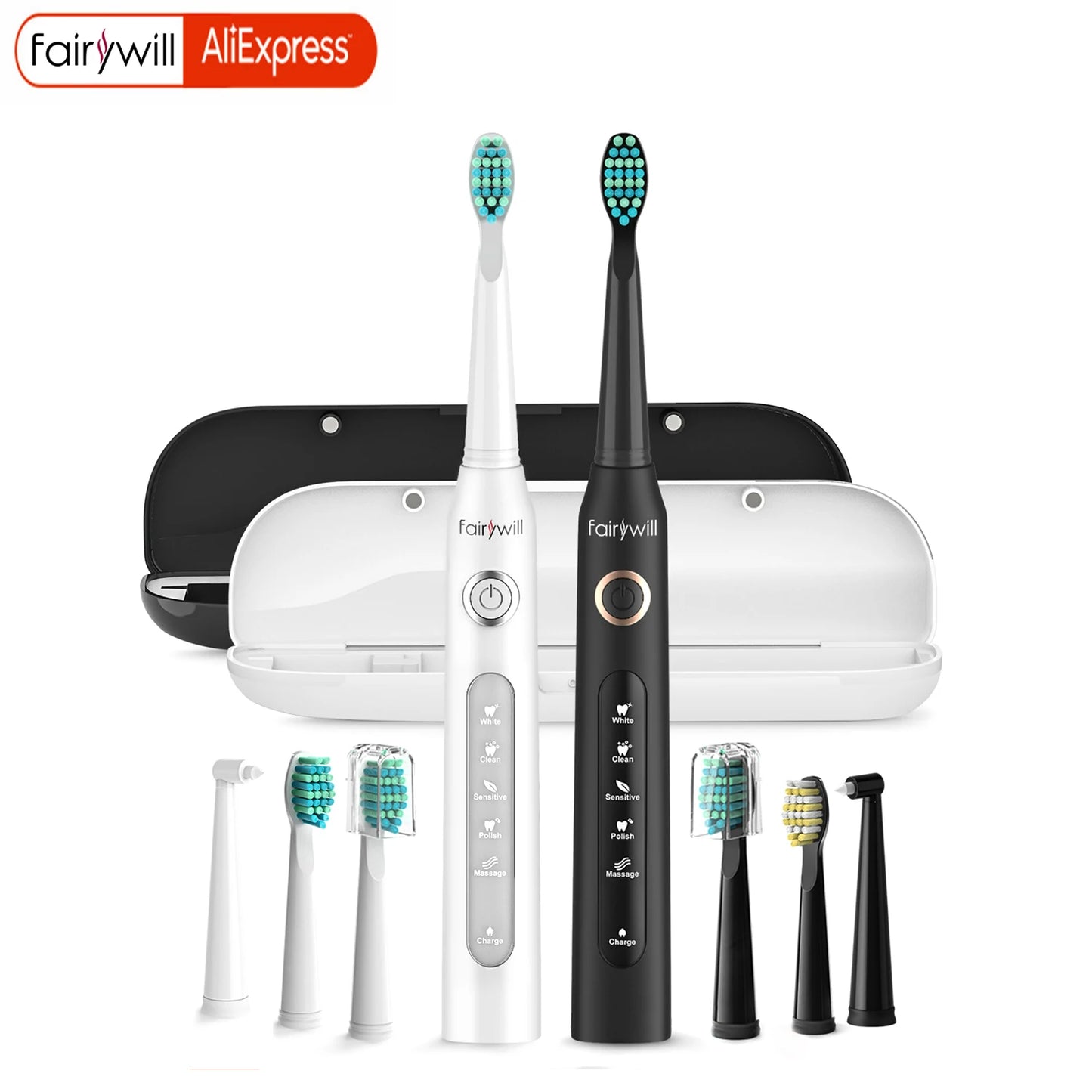 l Sonic Electric Toothbrush FW-D7 set USB Charge Toothbrushes case for Adult with tooth brush Heads