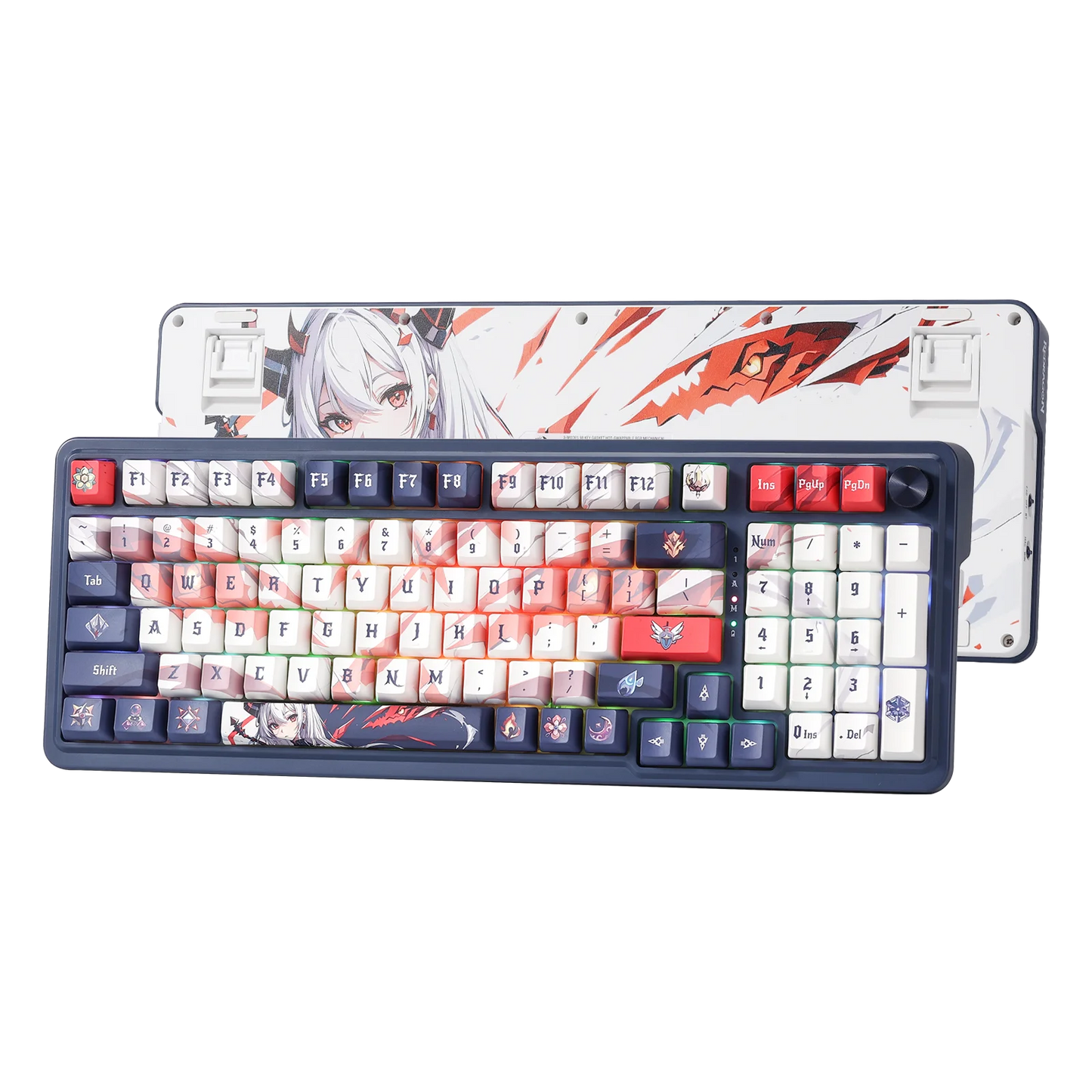 PRO SE 98 Keys Wireless Gasket RGB Gaming Keyboard, 3-Mode Anime Mechanical Keyboard w/Hot-Swap Socket