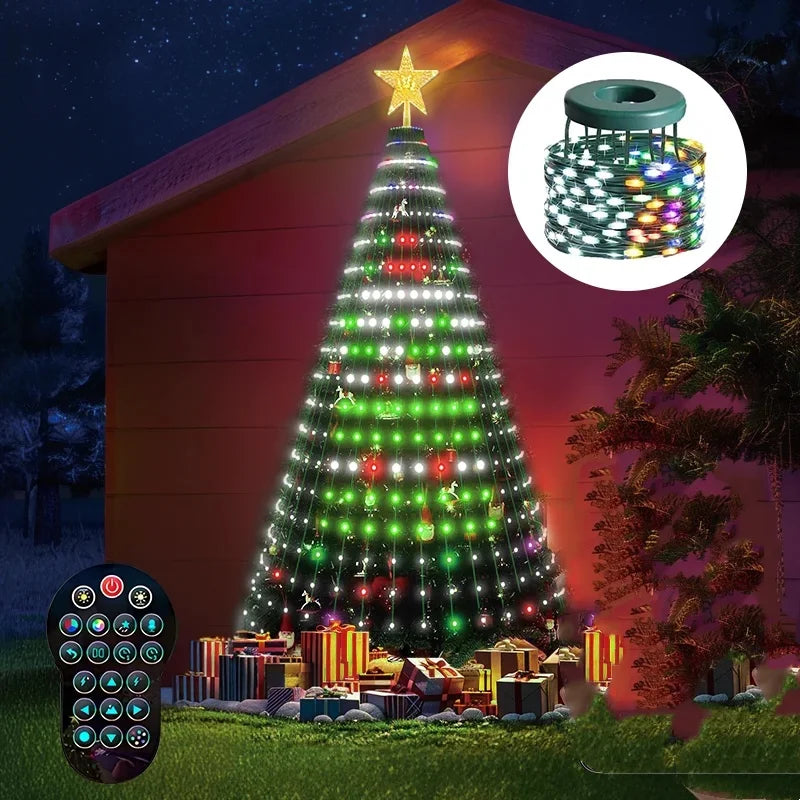 Smart Christmas Tree Lights with Star Topper Christmas LED String Lights