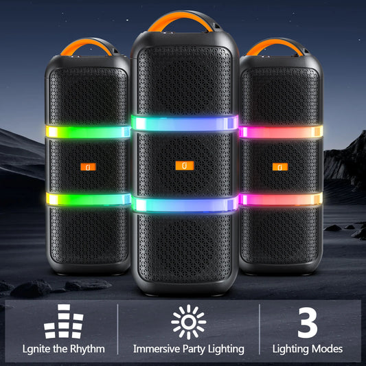 JYX Wireless Speaker, Portable Bluetooth Speaker, Karaoke Machine with 2 Microphone,
