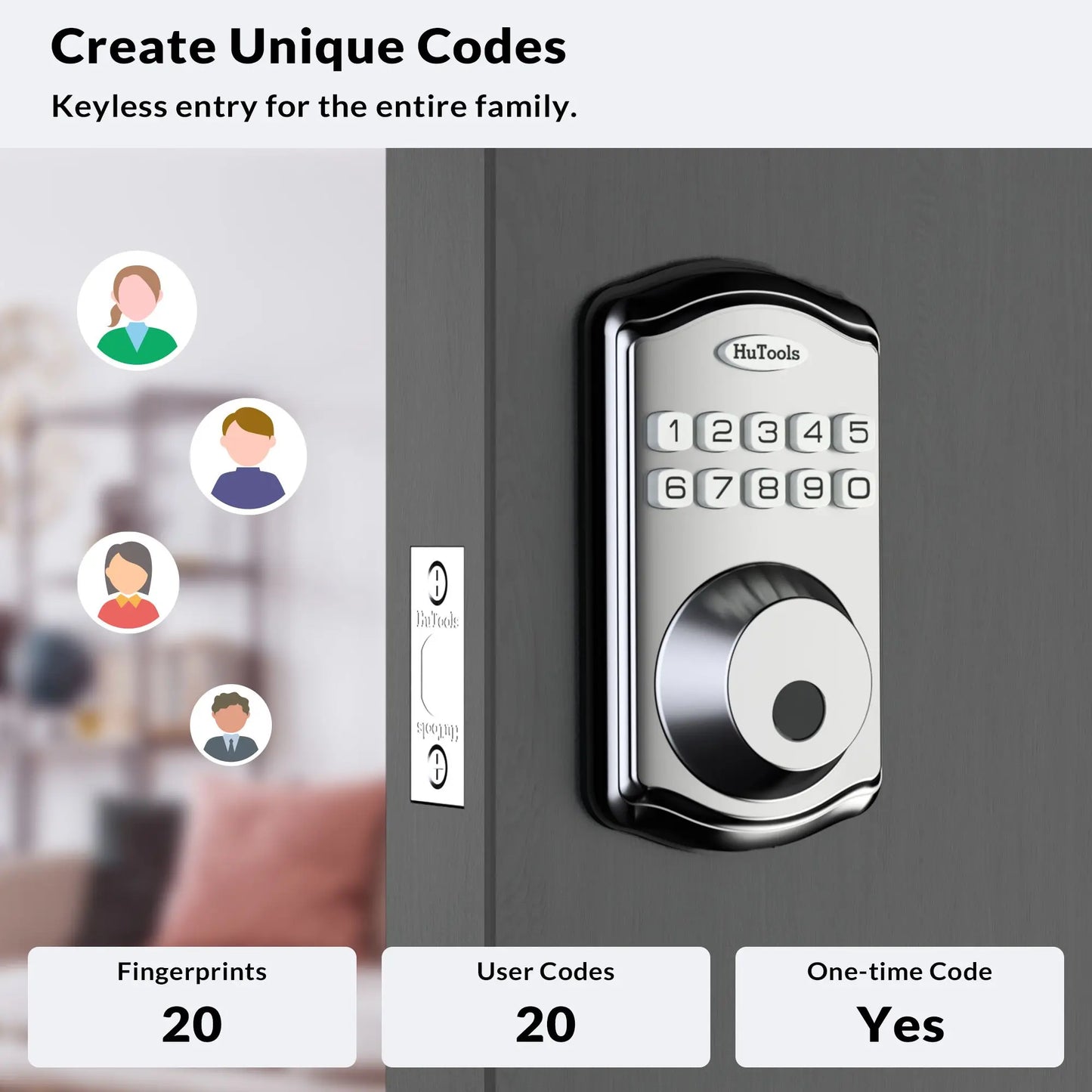 Smart Keypad Door Lock-Fingerprint  Door Lock Deadbolt,