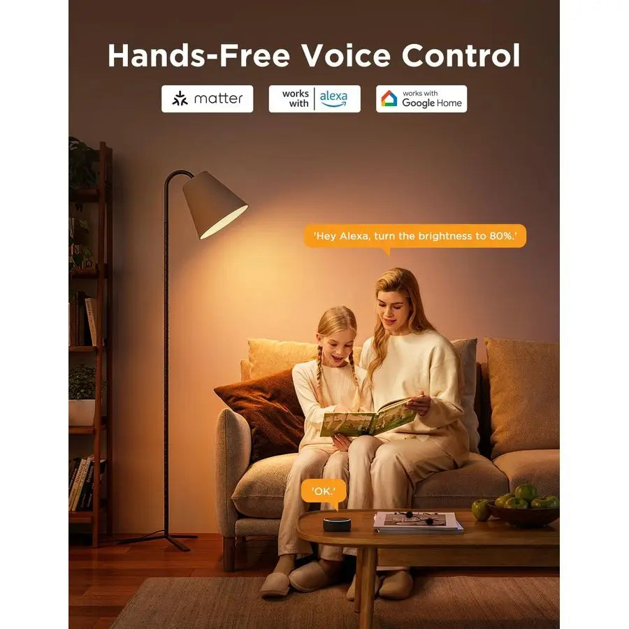 Smart Light Bulbs, Works with Matter, Alexa and Google Assistant, LED Light Bulb,