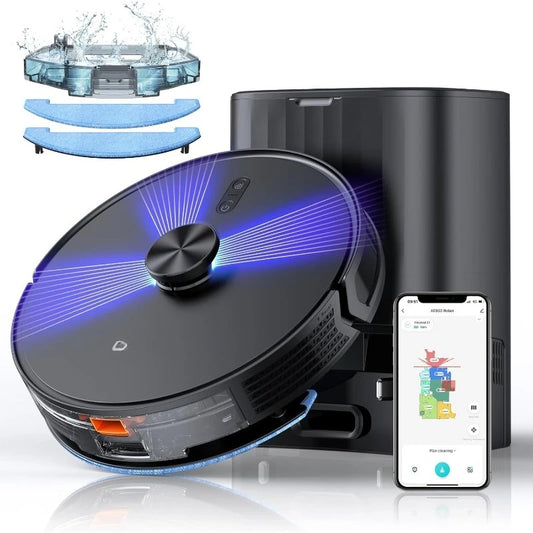 3-in-1 Robot Vacuum and Mop Combo, Self Emptying Station for 60 Days, Robotic Vacuum Cleaner