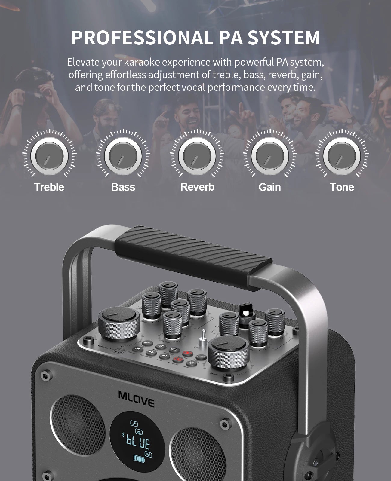 Professional Karaoke Machine for Adults with Bluetooth