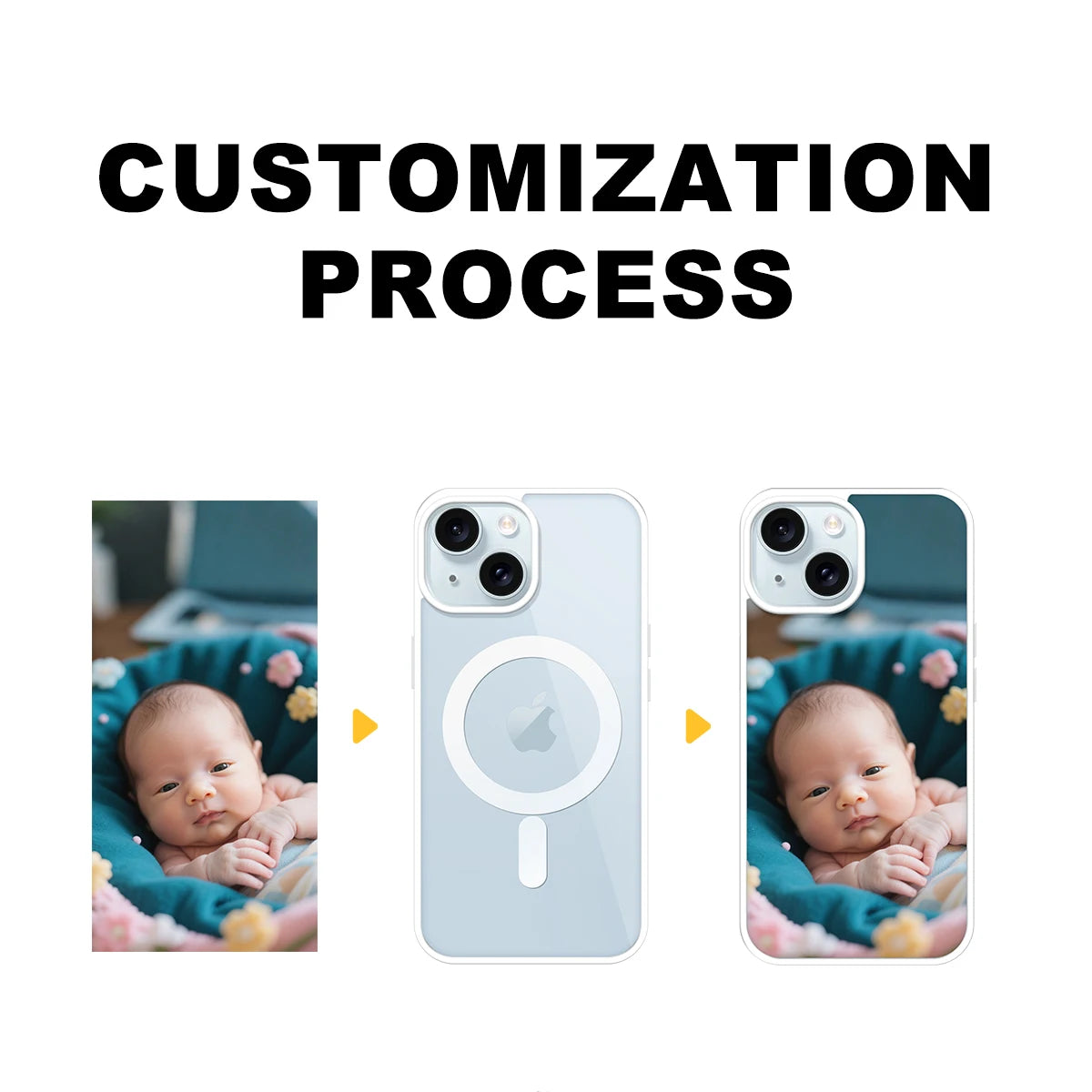 Magnetic Pattern Customized Acrylic Matte Phone Case
