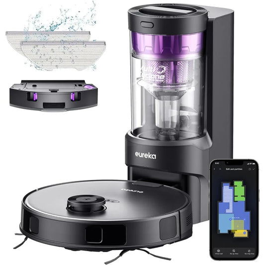 HOME Robot Vacuum with Bagless Self Emptying Station, 2 in 1 Robotic Vacuum and Mop Combo,