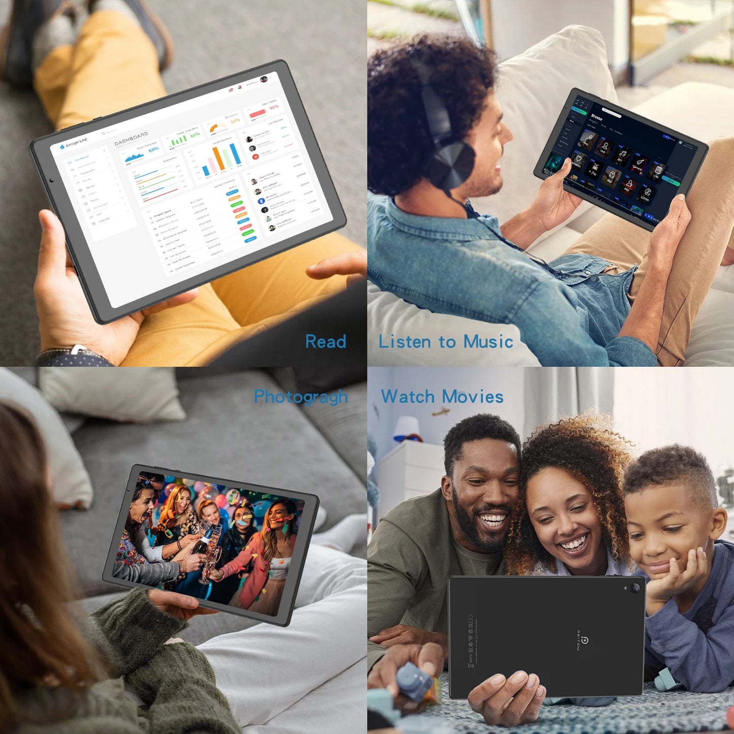 Tablet 10 inch Android 12 32GB ROM 512GB Expand Tablets, 2GB