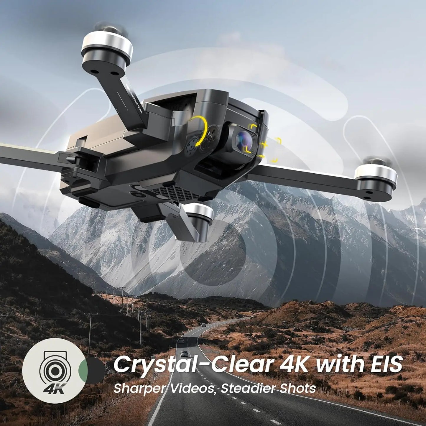4K Drone: Remote ID,  46min Flight, 5GHz FPV, 130° Brushless, Auto Return,