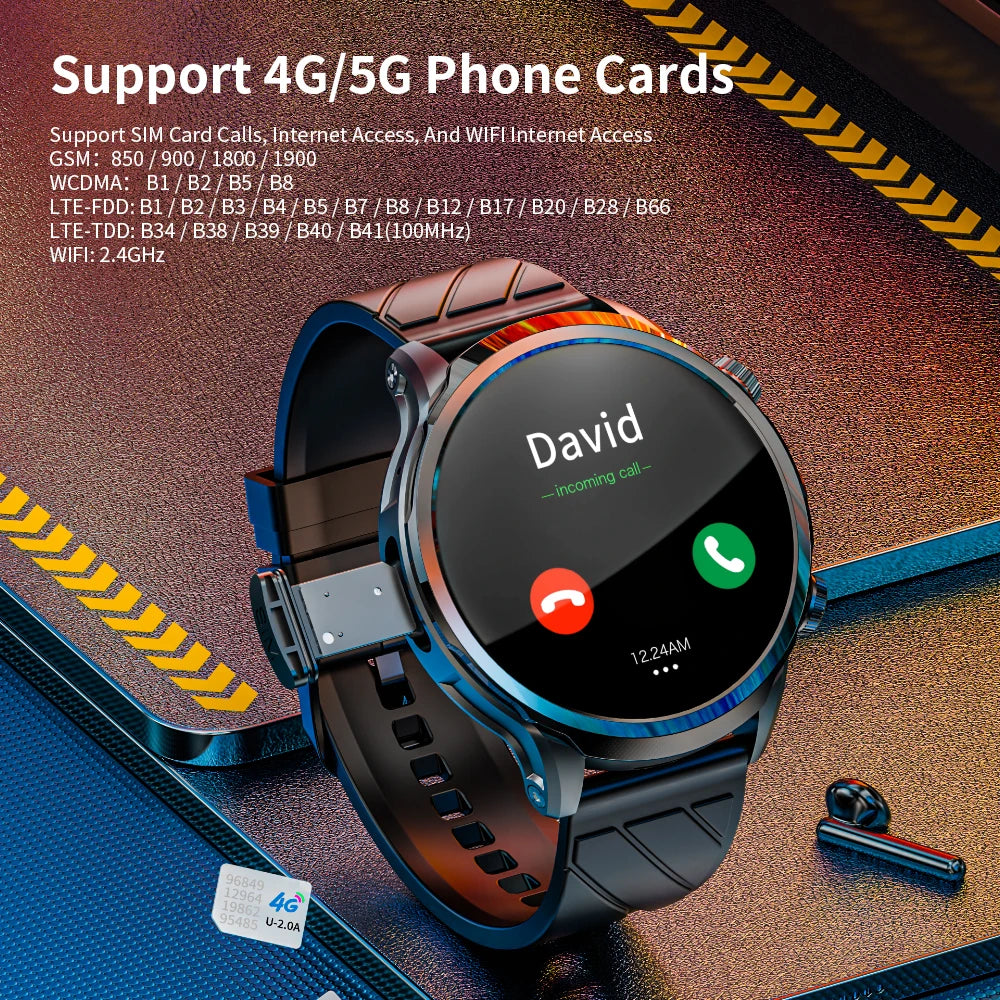 APPLLP 8 PRO Android Smart Watch Phone Big Round Screen Wifi 4G Network Watch Camera Smartwatches
