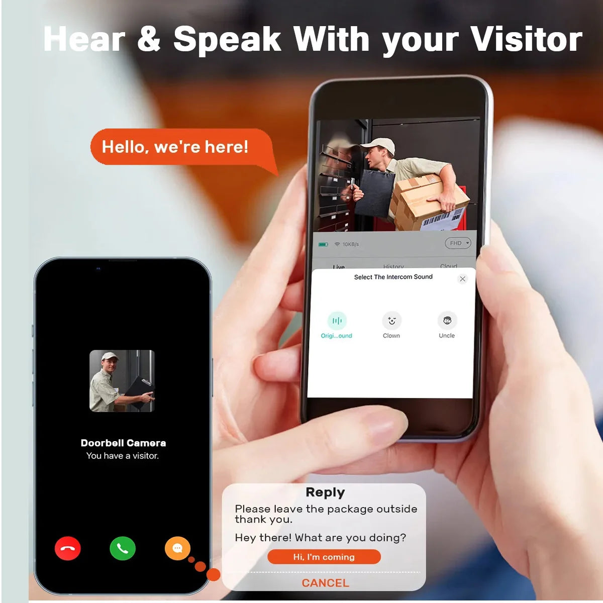Smart Video Doorbell Camera HD Wireless doorbell, Home Security