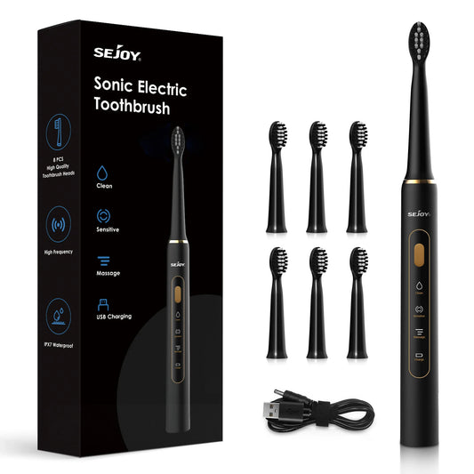 Electric Sonic Toothbrush 3 modes Clean USB Rechargeable