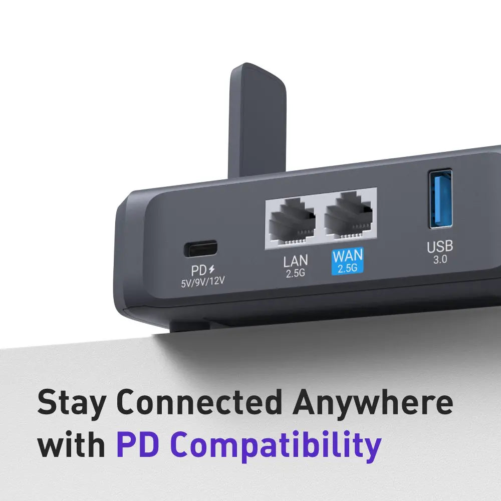 GL.iNet GL-BE3600 (Slate 7) Wi-Fi 7 Travel Router Dual-band Portable Travel Router, Pocket WiFi 7, 2.5G Router, Portable VPN Routers WiFi for Travel, Public Computer Routers, Business Trip, Mobile/RV/Cruise/Plane ﻿