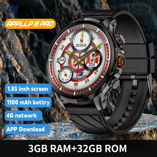 APPLLP 8 PRO Android Smart Watch Phone Big Round Screen Wifi 4G Network Watch Camera Smartwatches