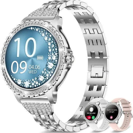 Smart Watches for Women, HD Fitness Tracker Watch with Answer