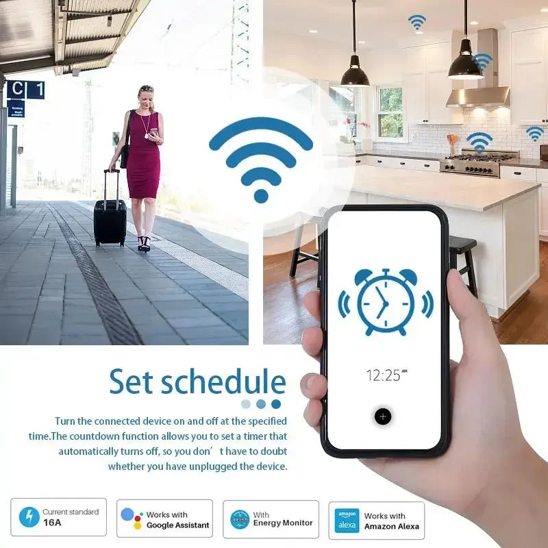 20A Smart Socket WiFi Smart Plug without Power