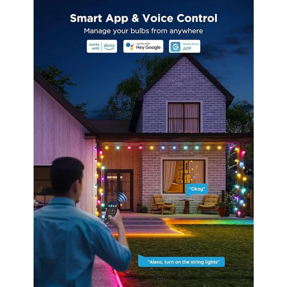 Smart String Lights 2, App Control, Waterproof, Lights with Dimmable